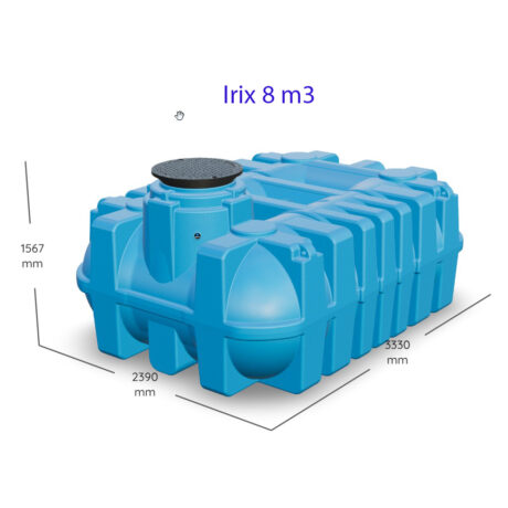 Esővízgyűjtő tartály (szennyvíztartály) lapos 8000 liter – IRIX 8 m³